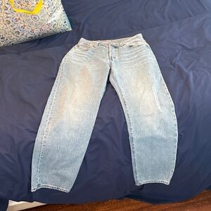 Levi's 501 W25 L30 Light Blue Denim Waist Label with Cream Patch